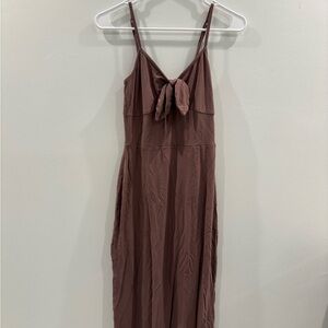 Express Mauve Maxi Dress with Bow Detail